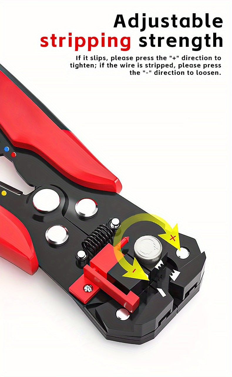 1pc Ultimate Automatic Wire Stripper - Precision Multifunction Tool for Safe & Effortless Electrical Wire Stripping, Cutting & Crimping - Perfect for DIYers & Electricians