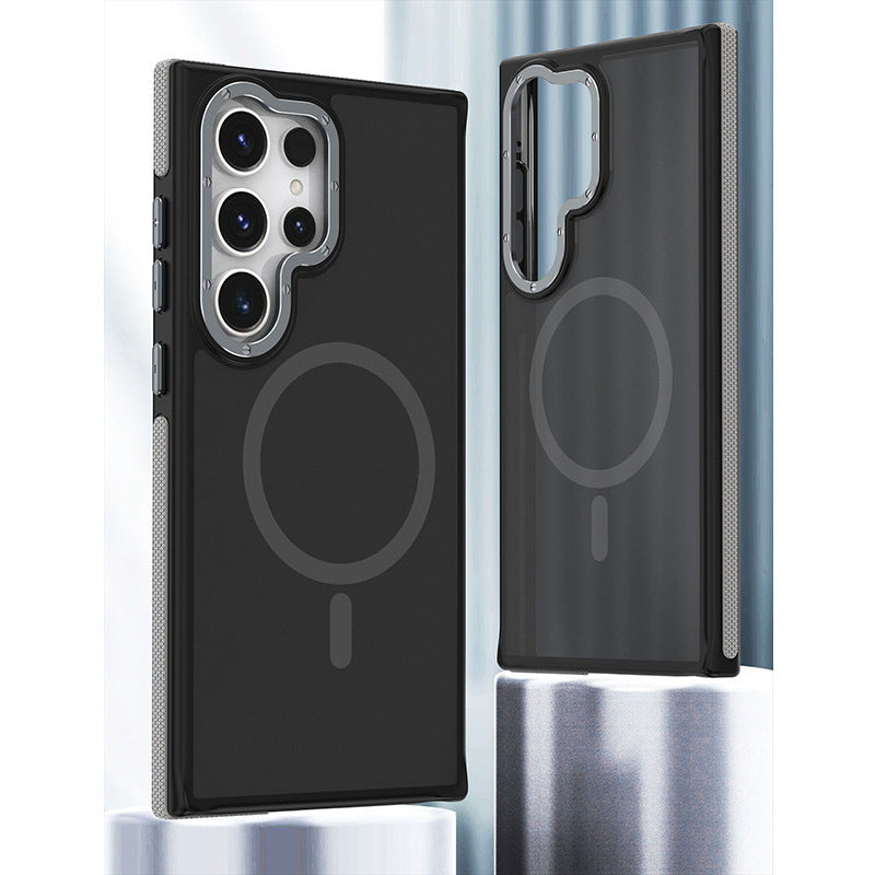 Samsung Series Shockproof Anti-fall Two-color Magnetic Skin Feeling Phone Case