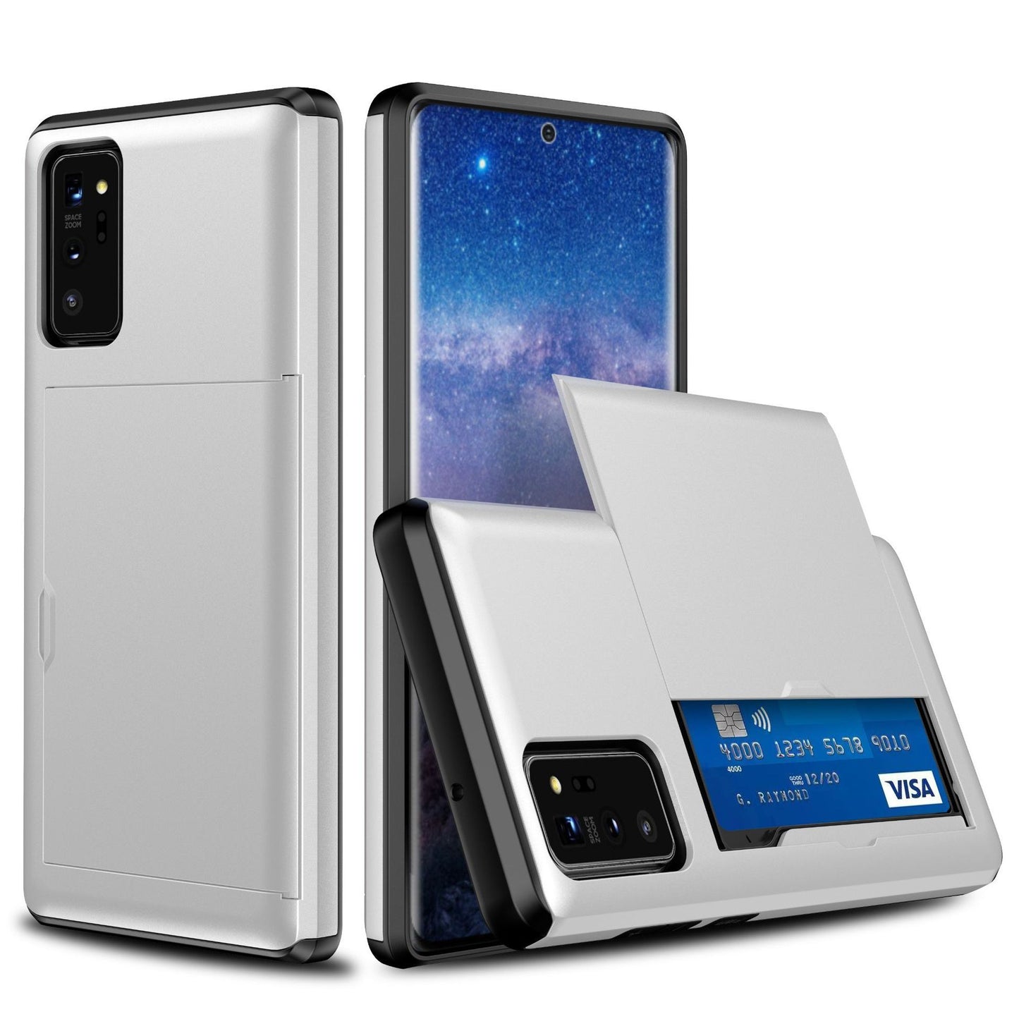 Étui de téléphone avec porte-cartes coulissant de la série Samsung – Conception pratique et sécurisée