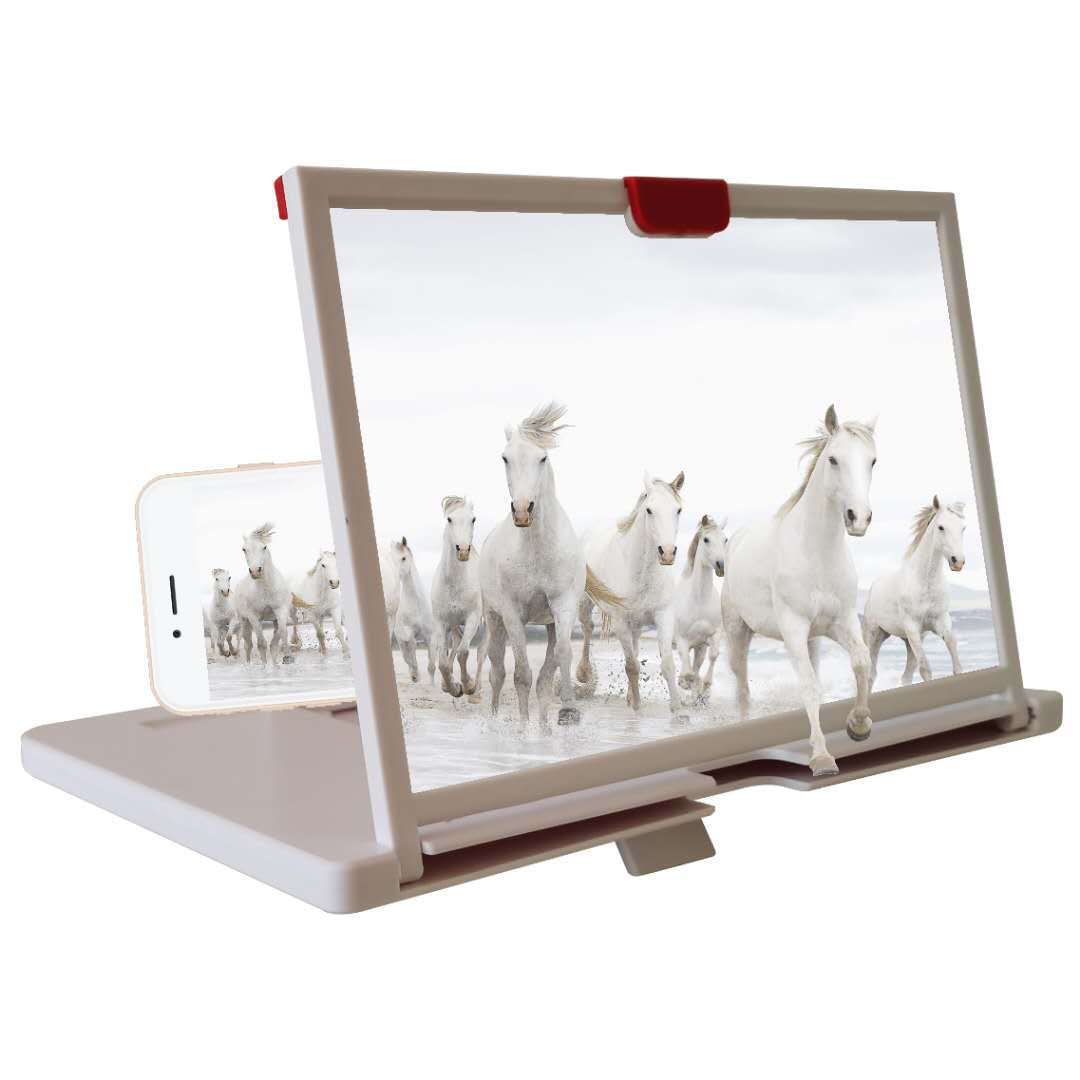 Loupe d'écran 3D HD pour téléphone portable, support créatif pour bureau