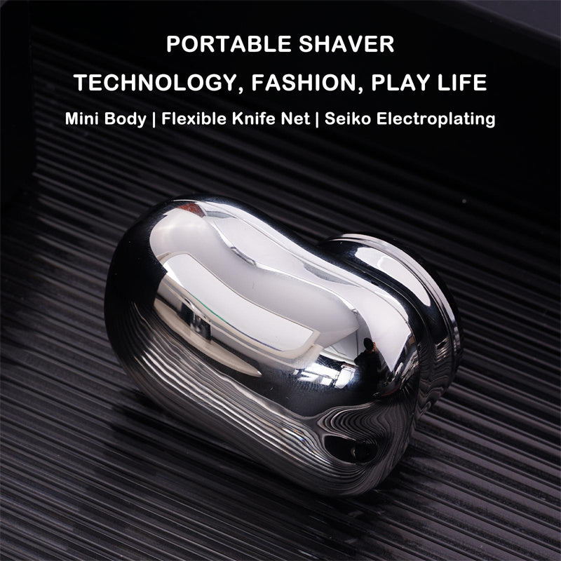 Mini rasoir portable sans fil rechargeable par USB, rasoir électrique pour le visage, humide et sec, indolore, petite taille, pour hommes