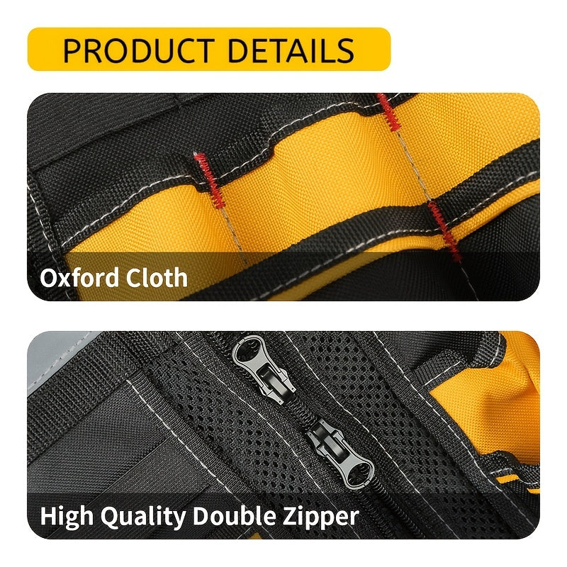 Gilet de travail réfléchissant haute visibilité - Durable avec poches à outils pour électriciens - Assure une sécurité optimale sur le chantier