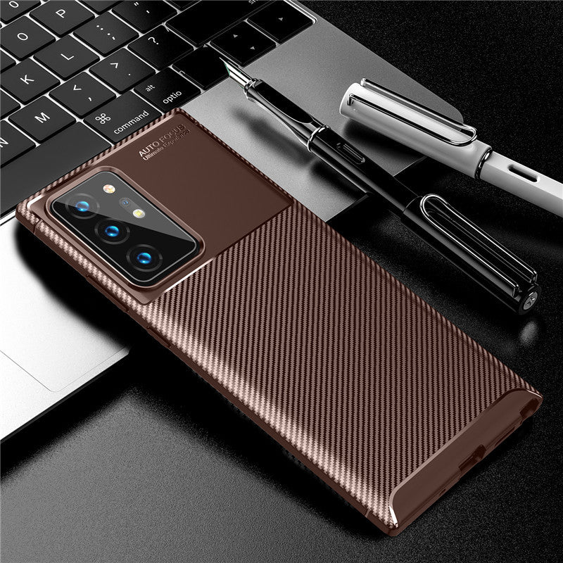 Samsung Note 20/S20 Series Carbon Fiber Business Case – Anti-Fall Soft Cover