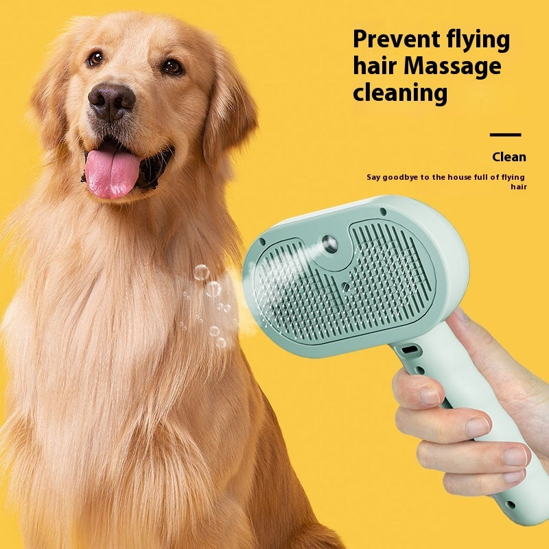 Peigne à cheveux pour animaux de compagnie, brosse de nettoyage pour poils d'animaux, toilettage pour chats, accessoires pour chiens, outils de démêlage, brumisateur d'eau, humidificateur, peigne, fournitures pour animaux de compagnie