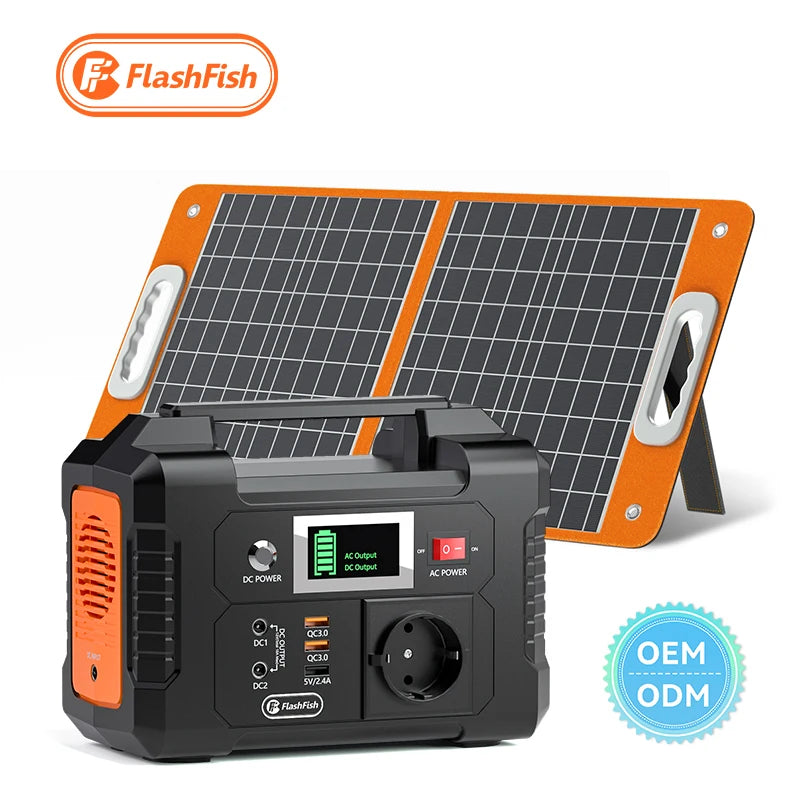Portable Power Station Photovoltaic Module Solar Energy System Solar Generator With Panel Home Use Travelling Camping