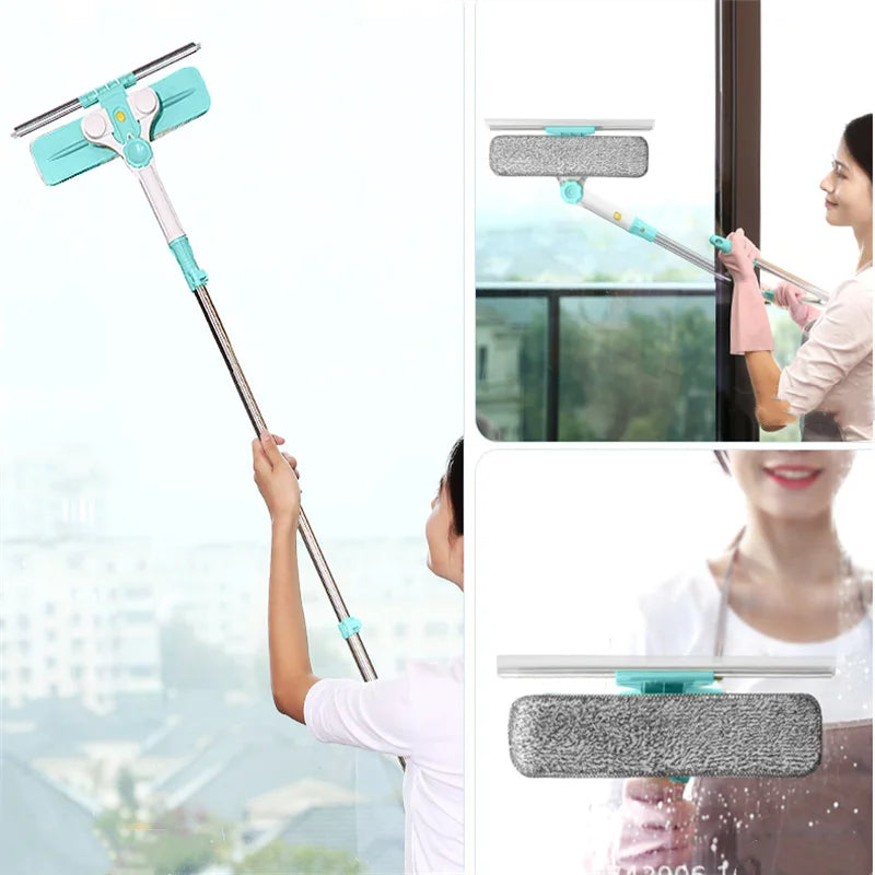 Brosse télescopique de nettoyage de vitres de grande hauteur améliorée par Eworld Hot pour le nettoyage de la poussière des vitres Brosse de nettoyage des vitres Hobot