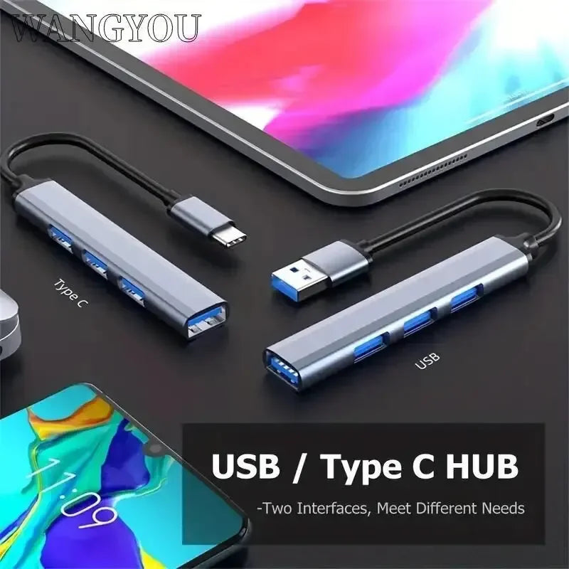 USB Dock Mobile Phone Computer Type C One Drag Four Expanders High Speed Transmission Multi Function Wire Divider