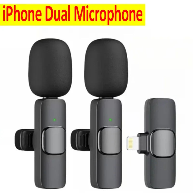 Microphone sans fil pour diffusion en direct, YouTube, TikTok, Facebook, réduction du bruit en direct pour iPhone et Android