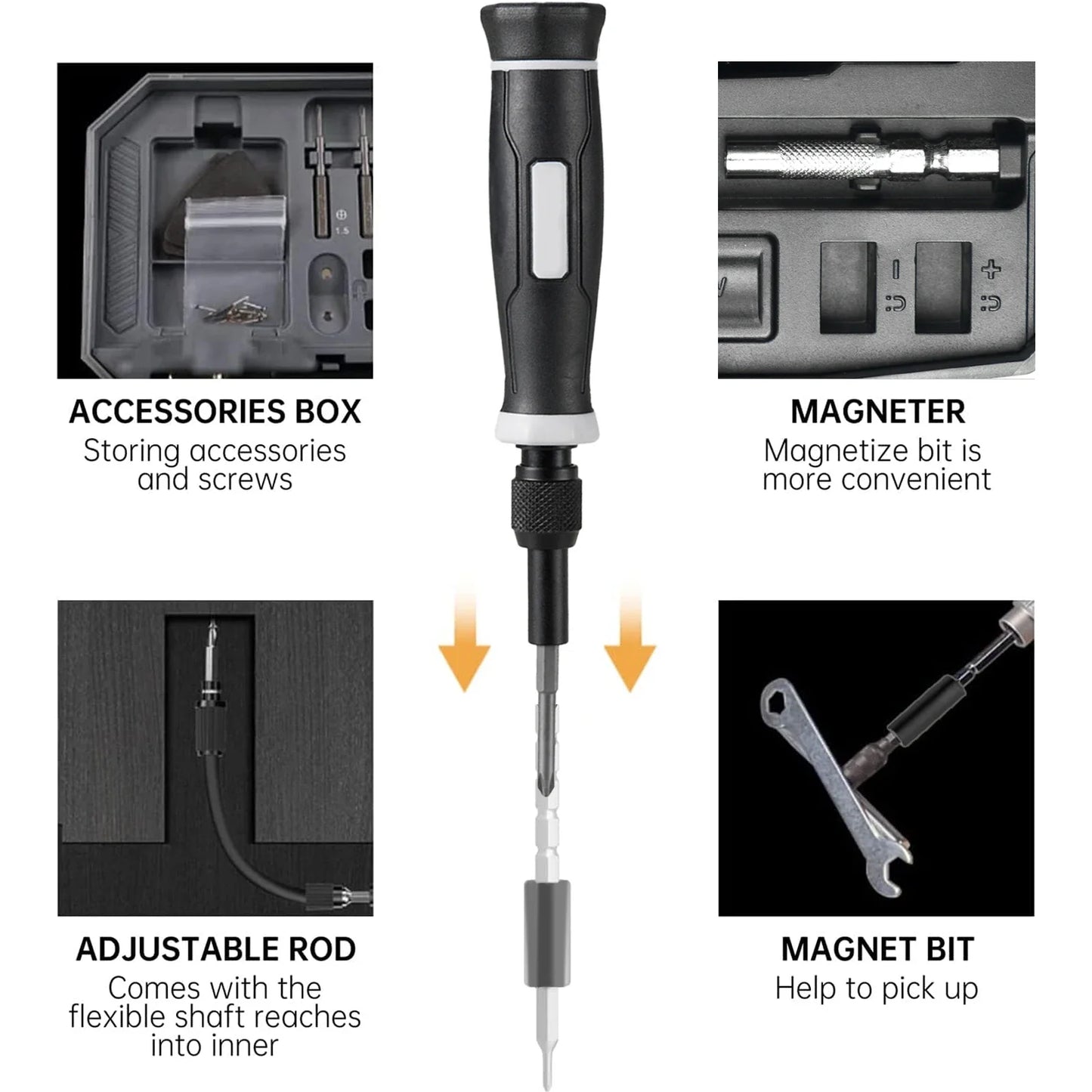 Jeu de tournevis de précision, kit d'outils pour ordinateur portable, kit de réparation de tournevis professionnel pour ordinateur 152/25 en 1, tournevis Torx T5 T6