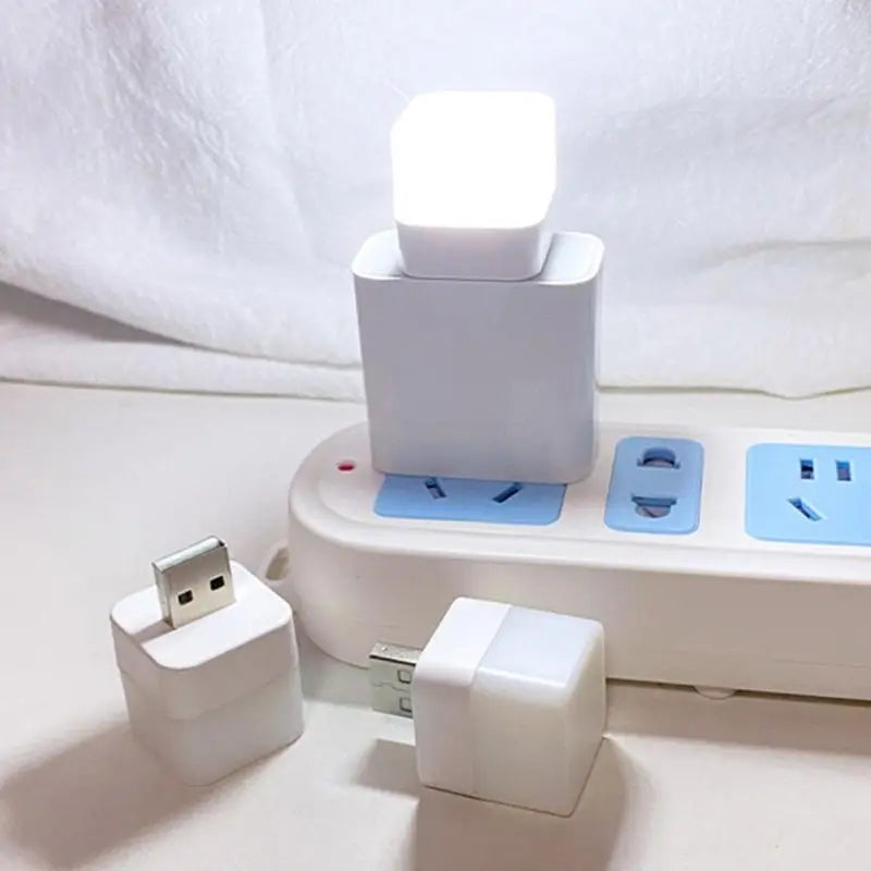 1pc Mini USB Night Light Bulb Warm White Eye Protection Book Reading Light USB Plug PC Mobile Power Charging LED Lighting Tool