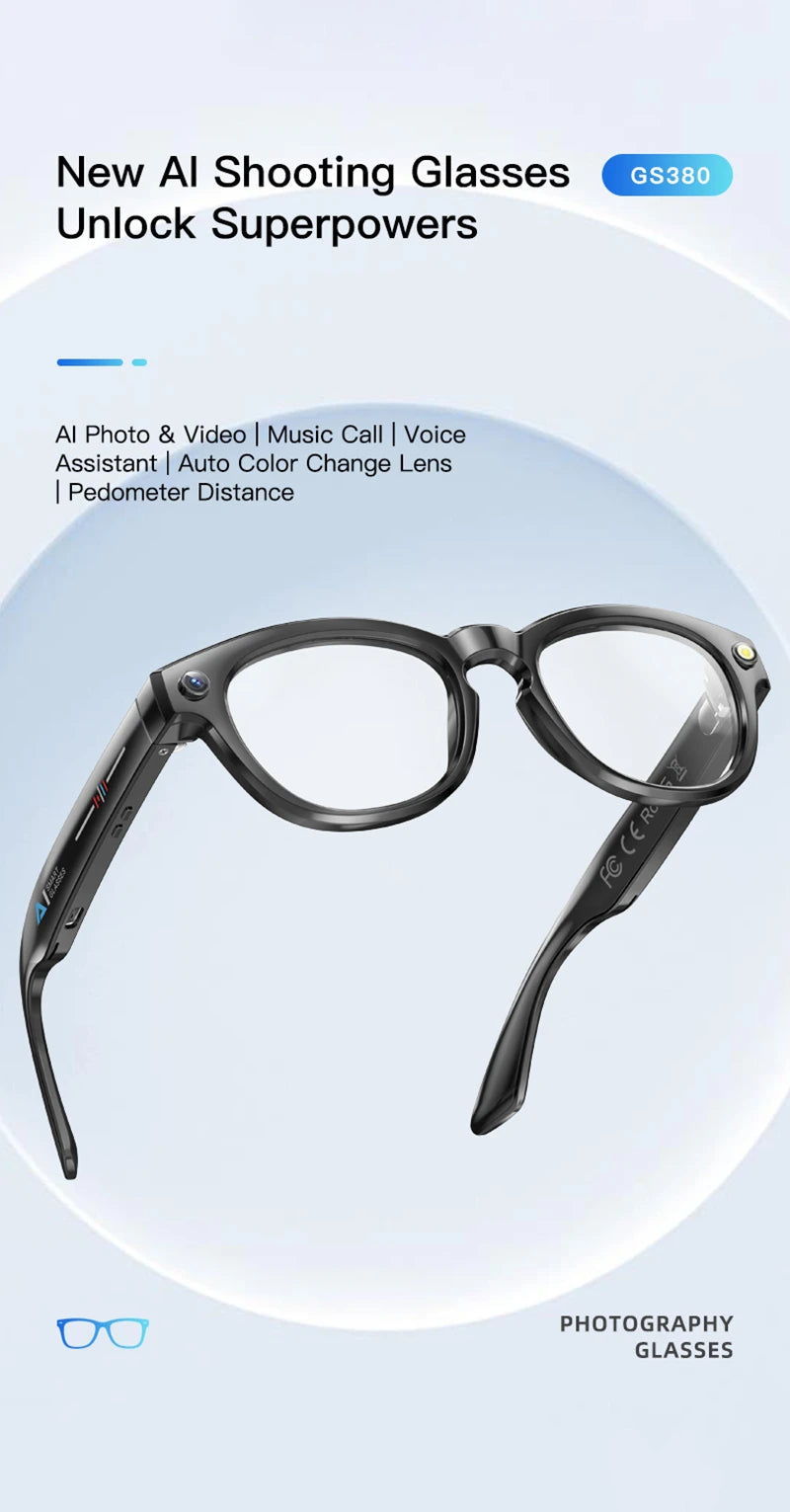 Xiaomi AI Smart Camera Glasses 200MP Bluetooth Smart Glasses Call Playing Music Object Recognition AI Translation Multifunction