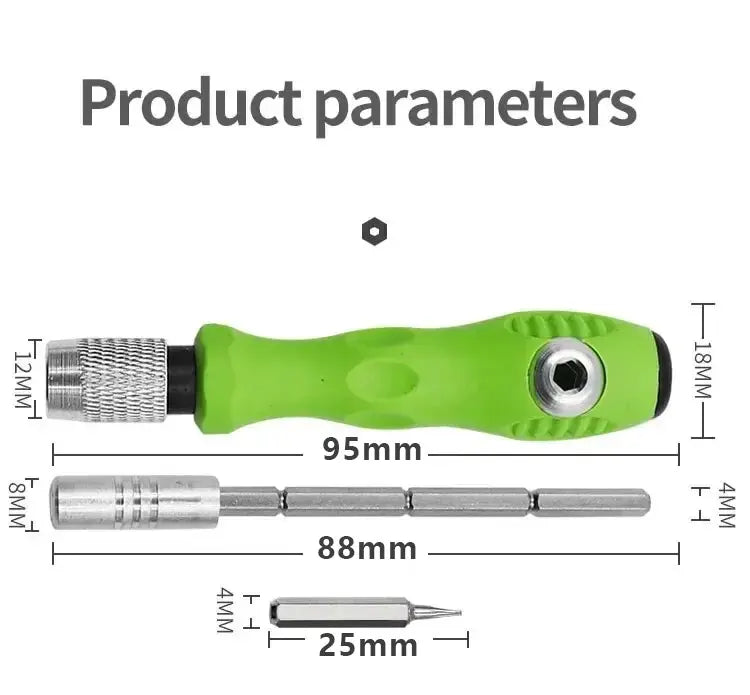 Mini jeu de tournevis de précision 32 en 1, embouts cruciformes magnétiques, kit d'outils de réparation multifonctions pour téléphones, montres, lunettes, PC
