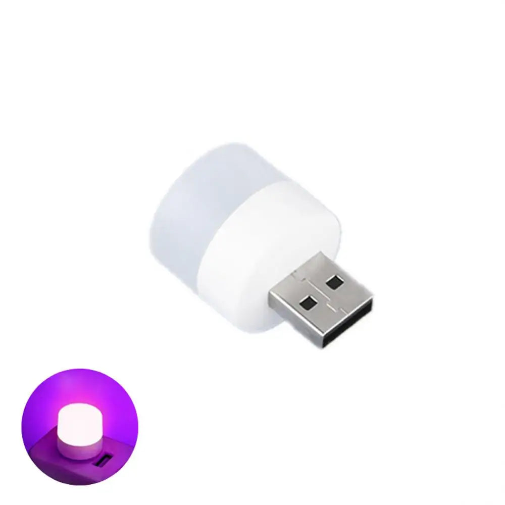 1pc Mini USB Night Light Bulb Warm White Eye Protection Book Reading Light USB Plug PC Mobile Power Charging LED Lighting Tool