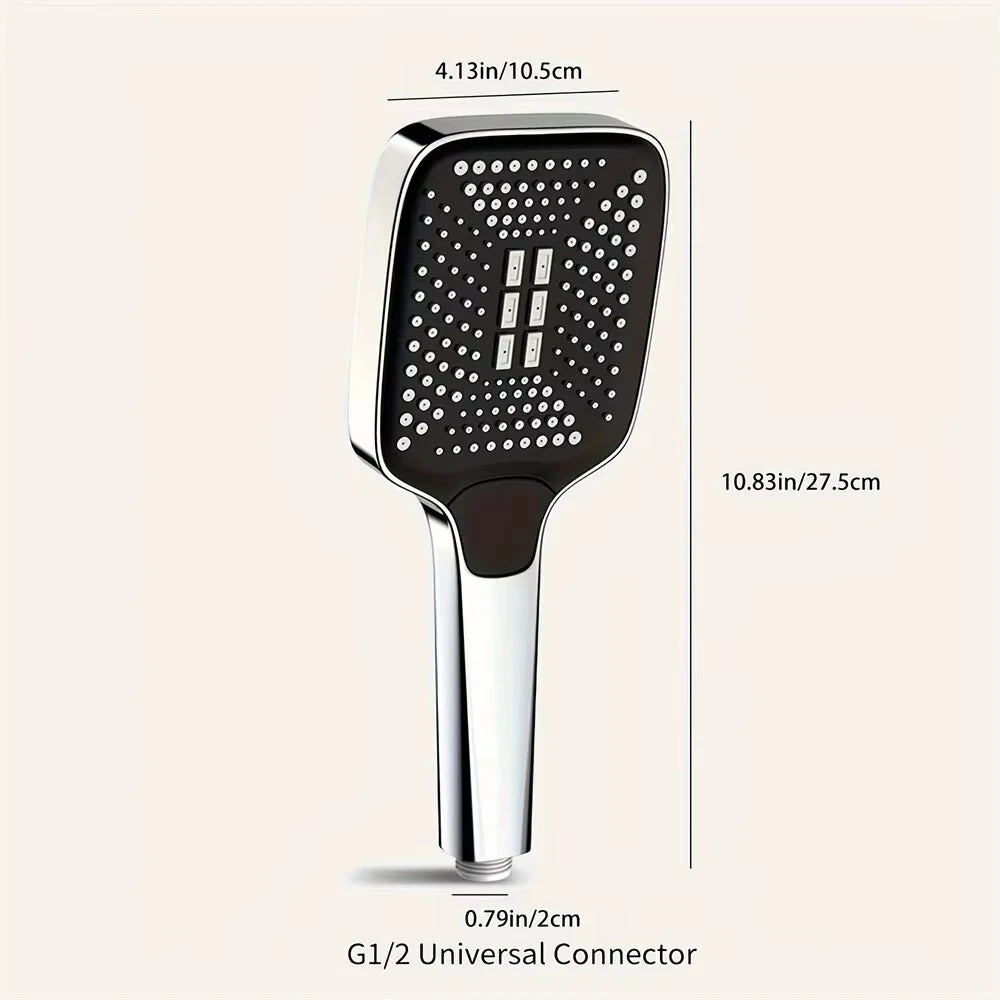 Adjustable Shower Head With 3 Modes Large Flow Shower Head High Pressure Water Saving Shower Faucet Bathroom Accessories