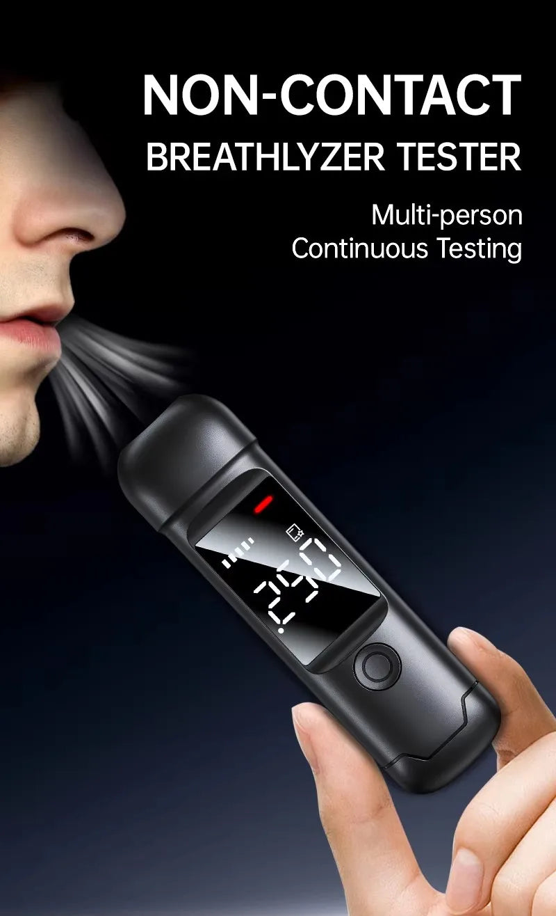 Alcohol Tester with LED Digital Display Alcoholic Detector Personal Quick Response Accuracy Breathalyzer Drink Driving