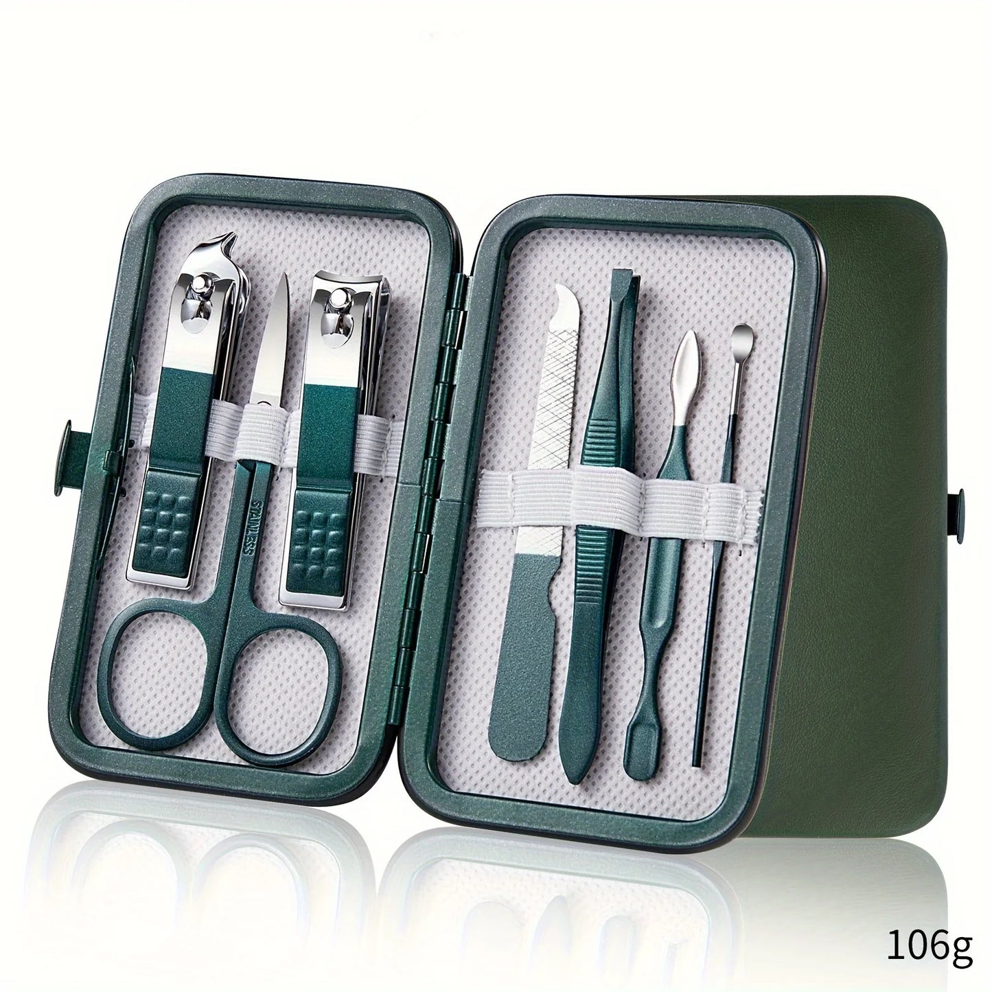 Kit de soins des ongles professionnel 7/10/12/18 pièces, ensemble de manucure et pédicure en acier inoxydable, ensemble de coupe-ongles avec étui de voyage
