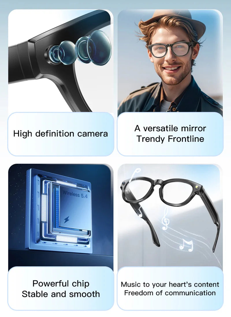Xiaomi AI Smart Camera Glasses 200MP Bluetooth Smart Glasses Call Playing Music Object Recognition AI Translation Multifunction