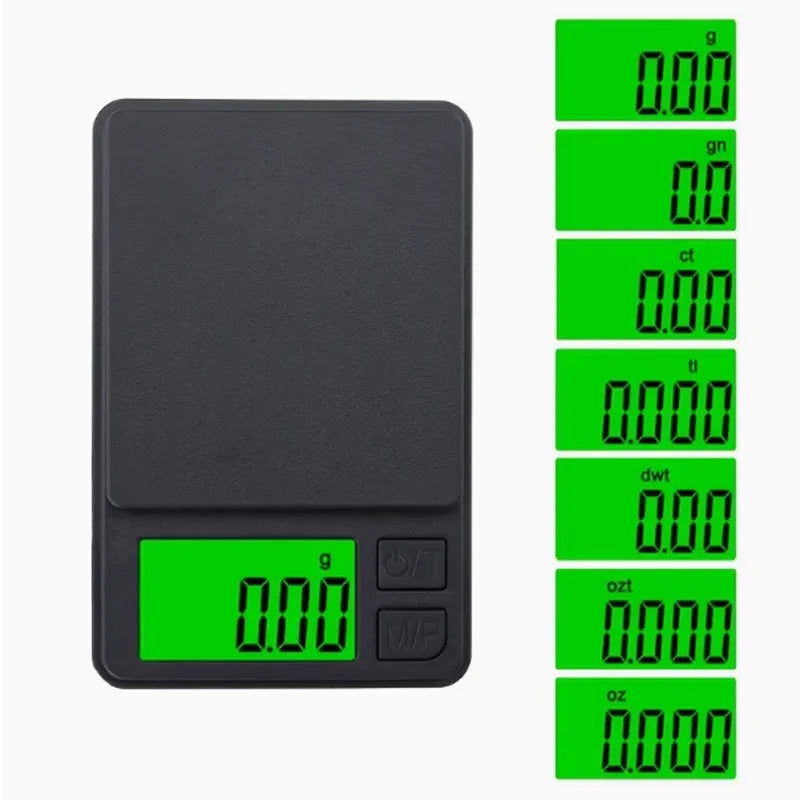Balance de poche de précision 1000 g x 0,1 g - Balance numérique pour grammes, aliments, bijoux, onces/céréales avec écran LCD rétroéclairé - Mini balance de voyage