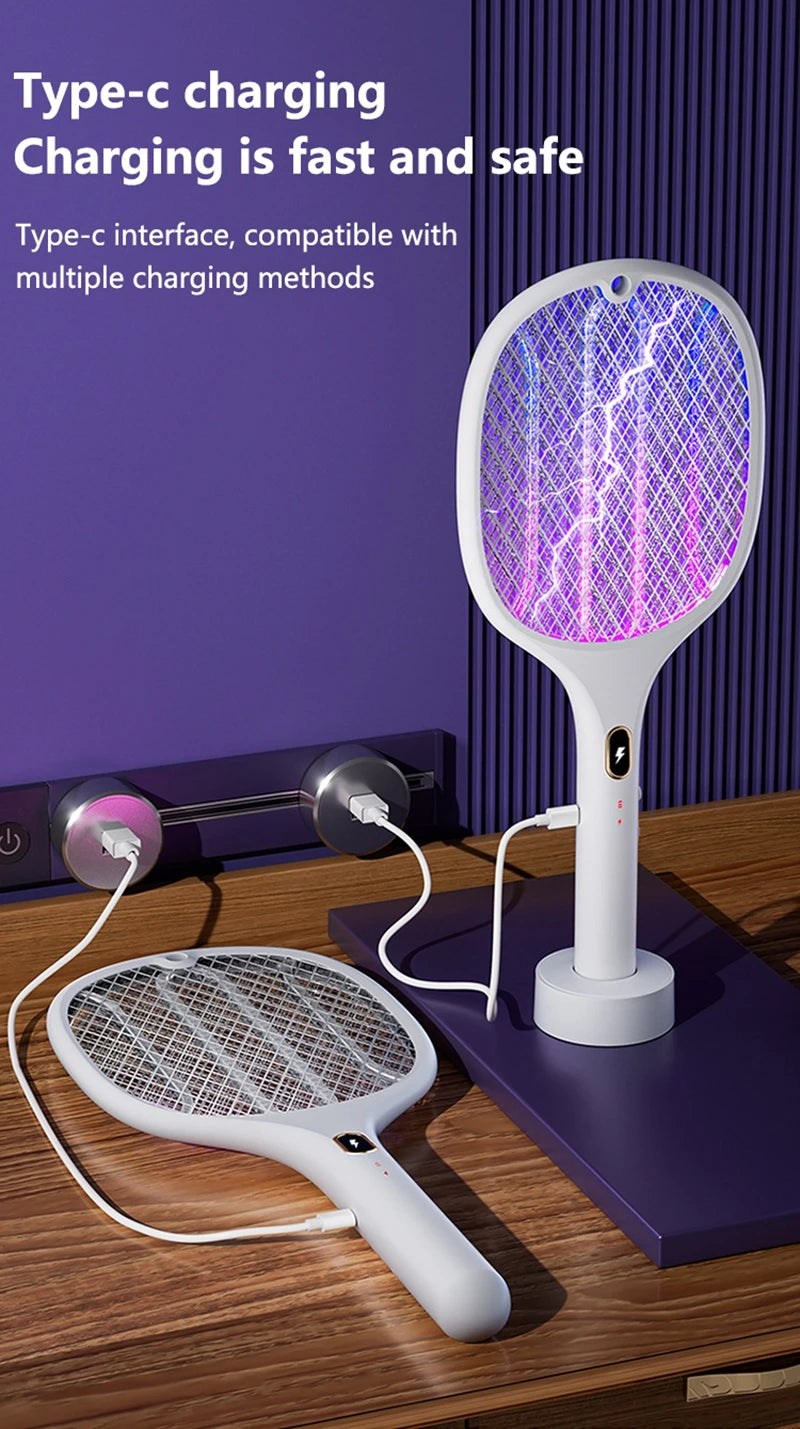 Xiaomi Purple Light Mosquito Swatter 3in1 Automatic Mosquito Trap 3000V Type-C Charging Household Electric Shock Mosquito Slayer