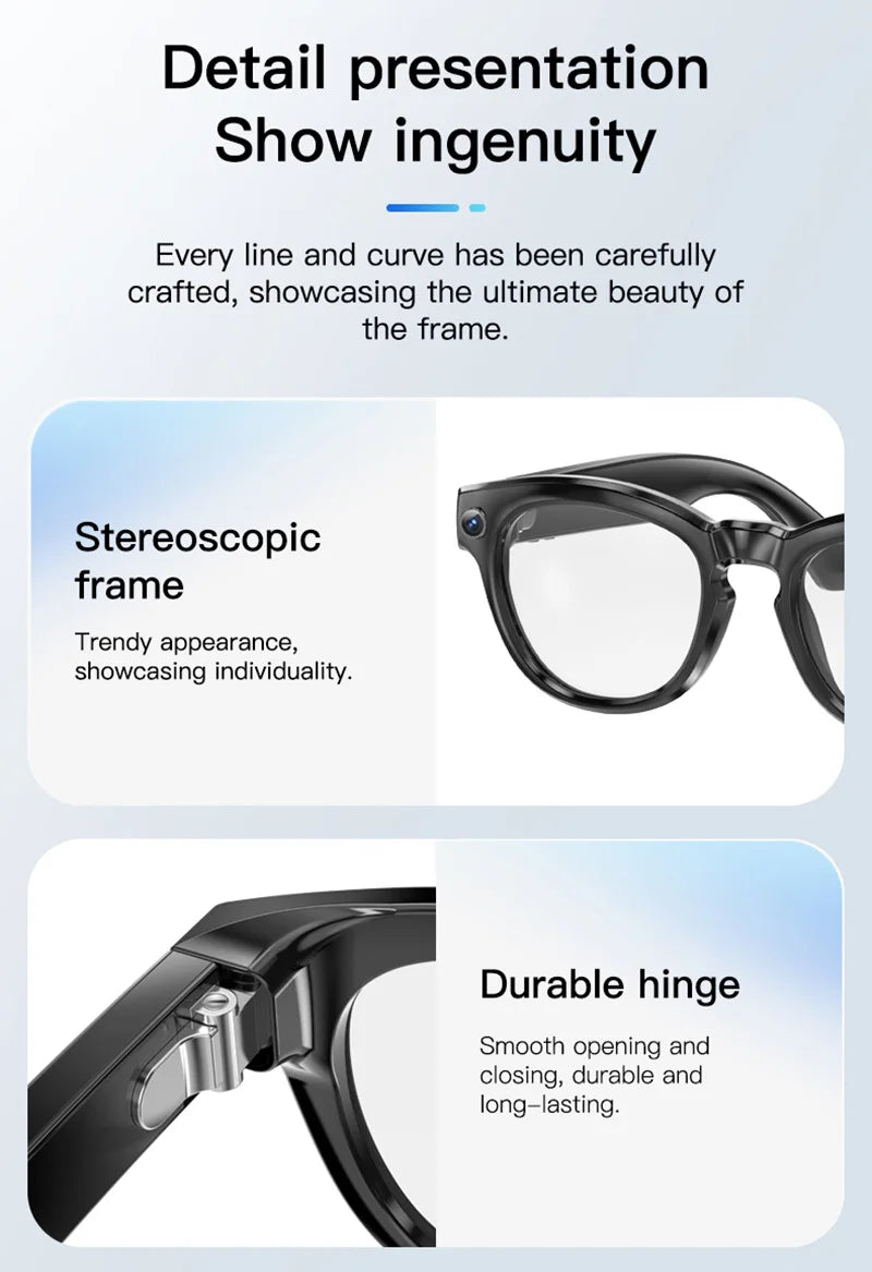 Xiaomi AI Smart Camera Glasses 200MP Bluetooth Smart Glasses Call Playing Music Object Recognition AI Translation Multifunction