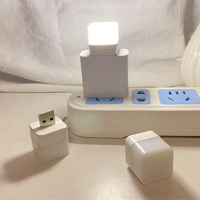 1pc Mini USB Night Light Bulb Warm White Eye Protection Book Reading Light USB Plug PC Mobile Power Charging LED Lighting Tool