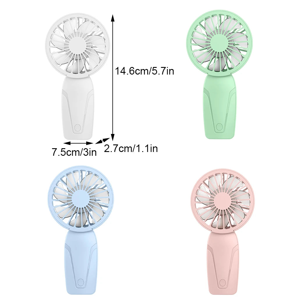 Petit ventilateur portable en ABS, léger et mignon, rechargeable par USB, idéal pour les déplacements
