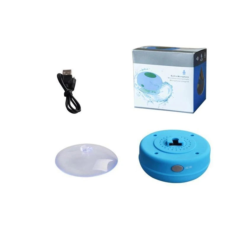 Mini enceinte Bluetooth pour douche, caisson de basses, étanche, mains libres, avec micro à ventouse, pour salle de bain, piscine, plage, voiture, téléphone