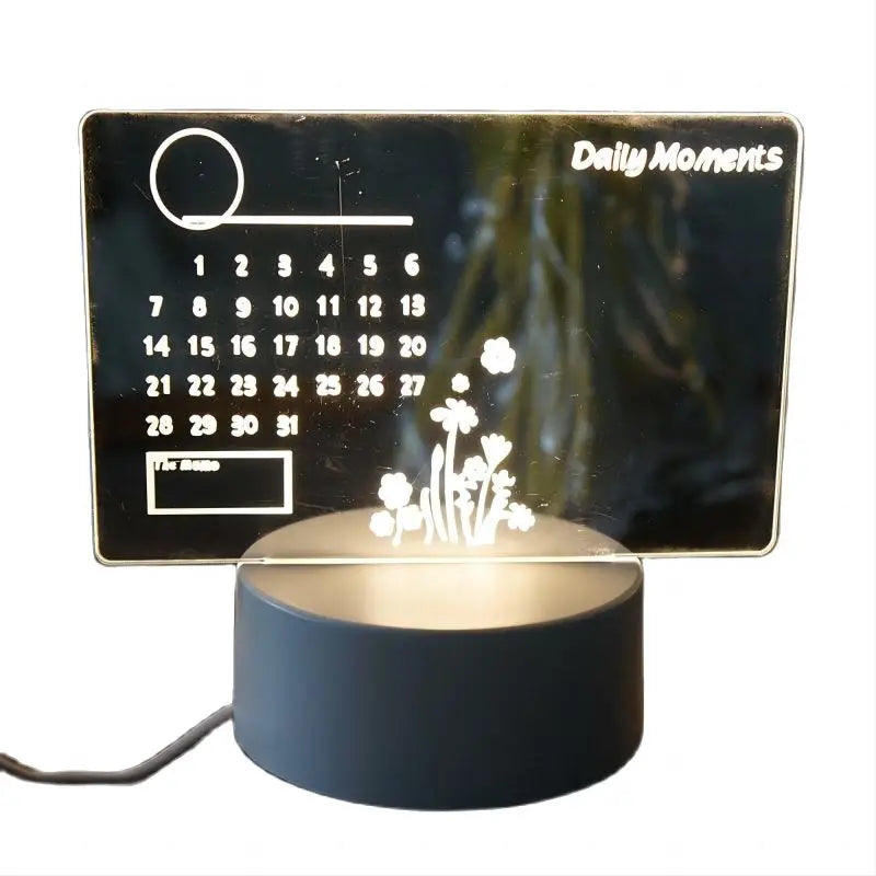 Veilleuse LED créative avec panneau de notes, USB, réinscriptible, lumière douce et chaude, idéale pour les enfants et les petites amies