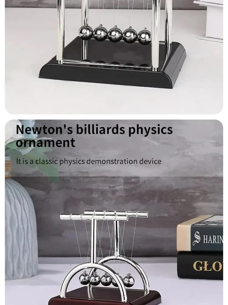 Berceau de Newton, balance à bille en acier, fournitures pédagogiques, pendule scientifique, jouets de bureau, cadeaux anti-stress, décoration de la maison