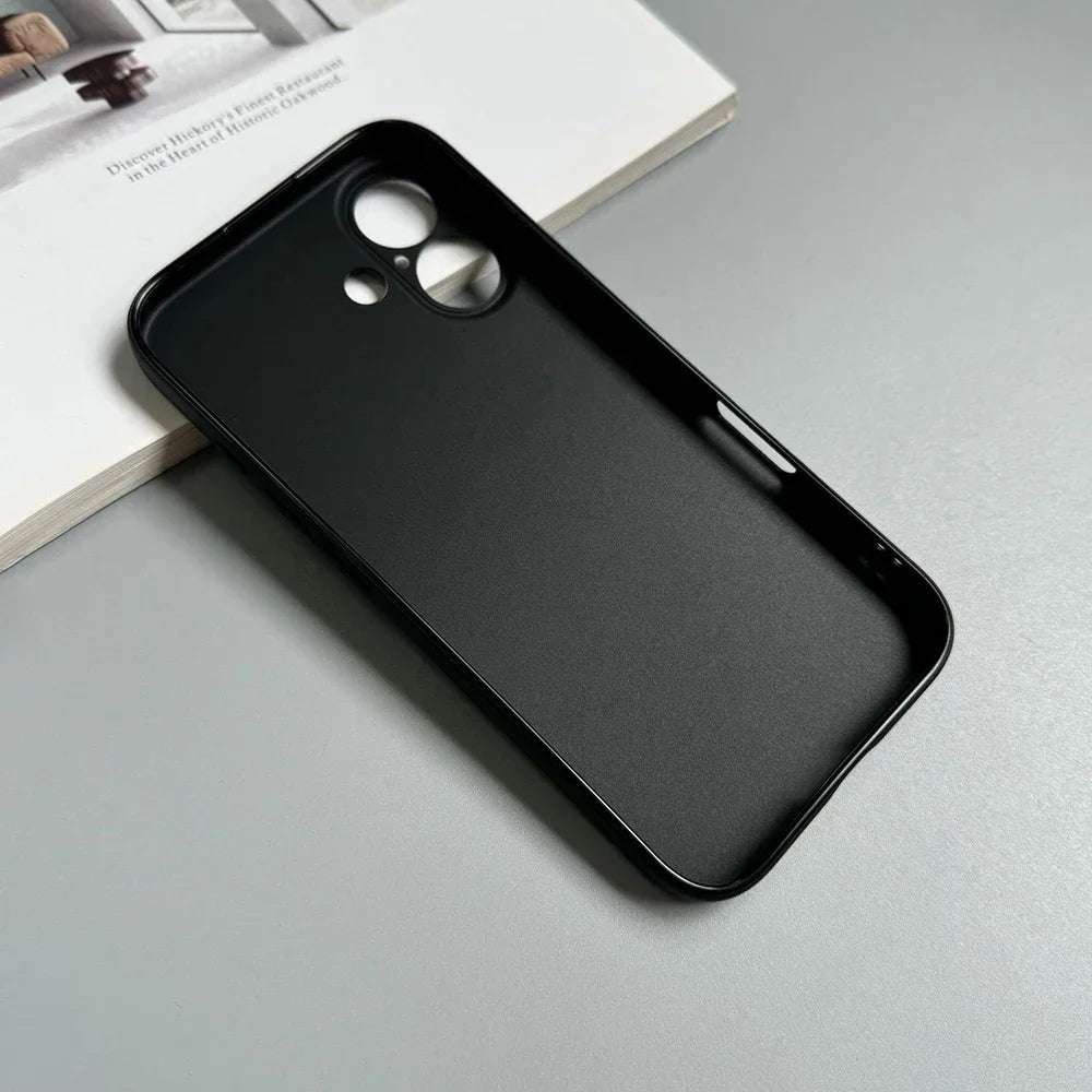 Coque de téléphone de luxe en silicone noir mat pour iPhone 17 Air 16 15 14 13 12 11 Pro Max 16 15 14 Plus, coque arrière souple en TPU