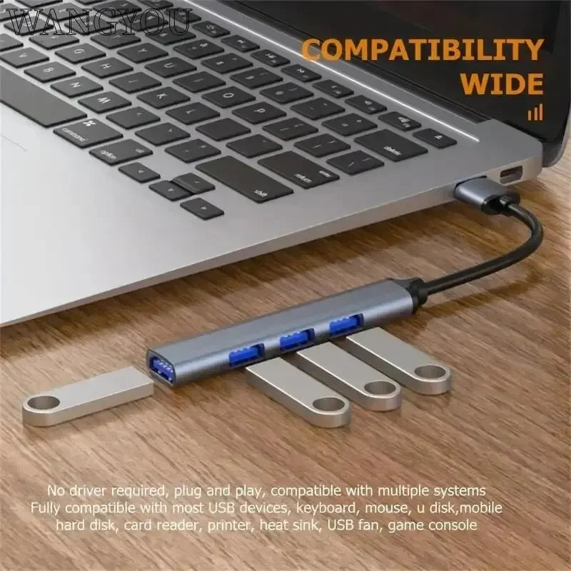 USB Dock Mobile Phone Computer Type C One Drag Four Expanders High Speed Transmission Multi Function Wire Divider