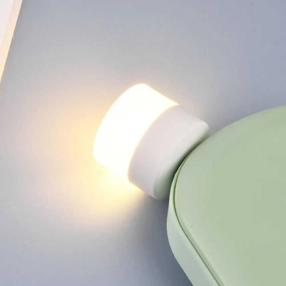 1pc Mini USB Night Light Bulb Warm White Eye Protection Book Reading Light USB Plug PC Mobile Power Charging LED Lighting Tool