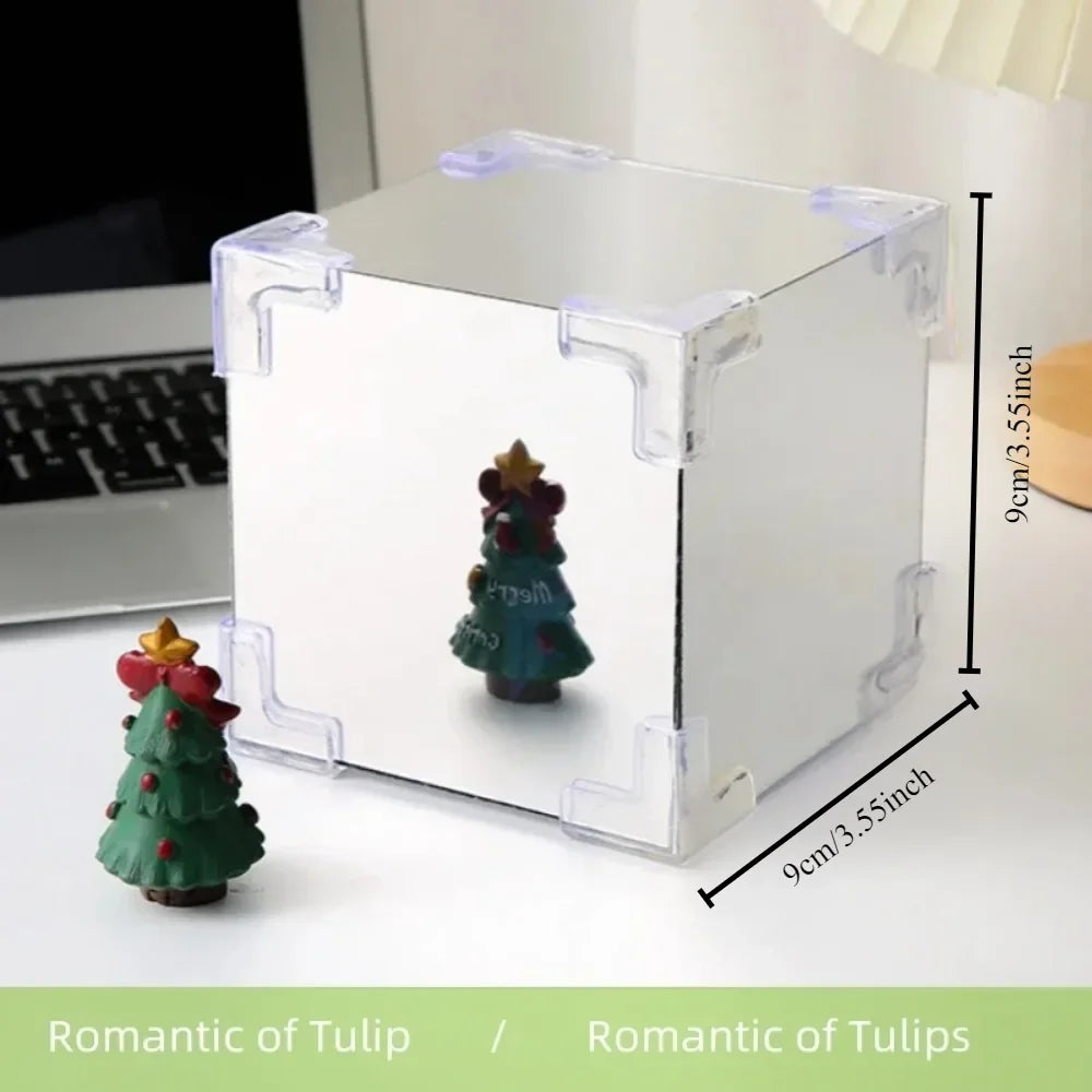 Lampe de nuit tridimensionnelle en forme de cube de mer, fleur de tulipe créative à faire soi-même, paquet de matériel pour petite amie, couple, copines