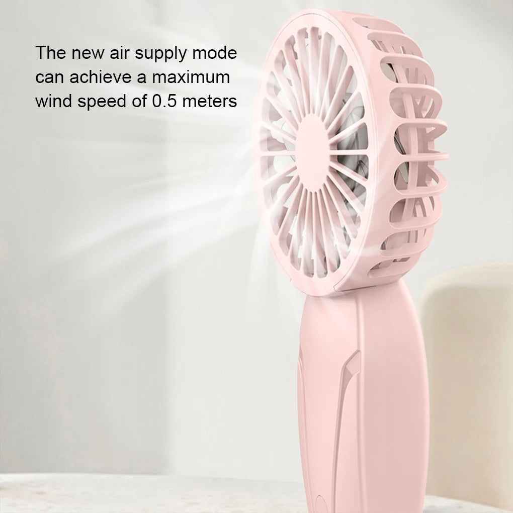 Petit ventilateur portable en ABS, léger et mignon, rechargeable par USB, idéal pour les déplacements