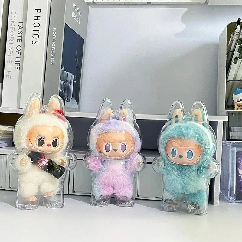 * Labubu V3 Third Generation Cloth Transparent Protective Shell Accessories Standing Protective Cover Dustproof Hanging Decoration