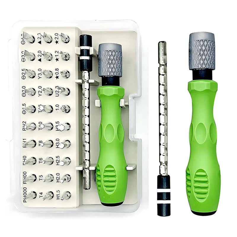Mini jeu de tournevis de précision 32 en 1, embouts cruciformes magnétiques, kit d'outils de réparation multifonctions pour téléphones, montres, lunettes, PC