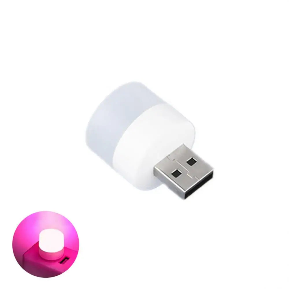 1pc Mini USB Night Light Bulb Warm White Eye Protection Book Reading Light USB Plug PC Mobile Power Charging LED Lighting Tool