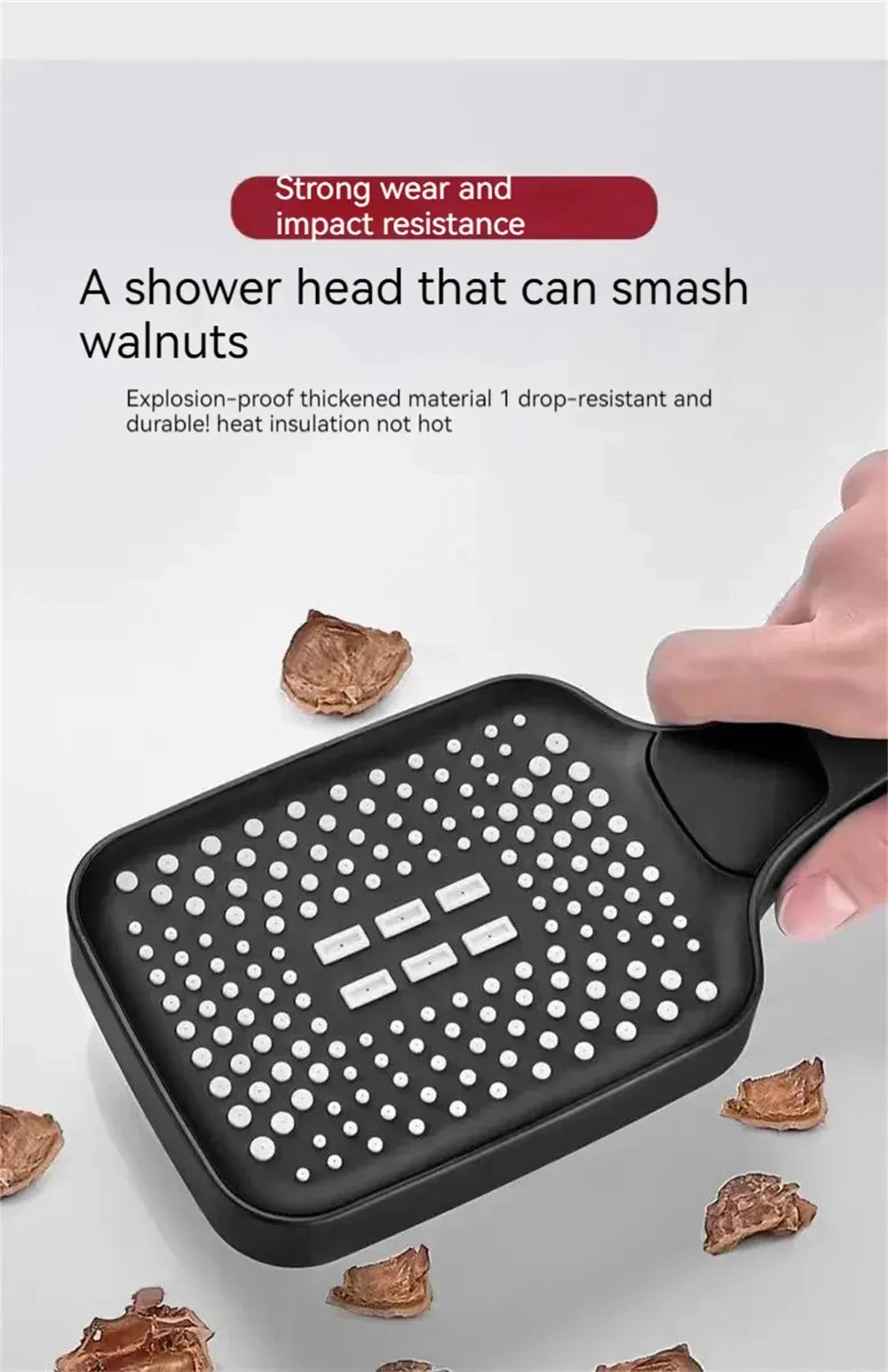 Adjustable Shower Head With 3 Modes Large Flow Shower Head High Pressure Water Saving Shower Faucet Bathroom Accessories
