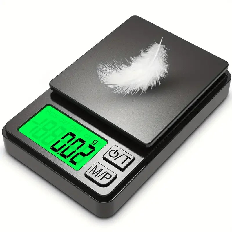 Balance de poche de précision 1000 g x 0,1 g - Balance numérique pour grammes, aliments, bijoux, onces/céréales avec écran LCD rétroéclairé - Mini balance de voyage