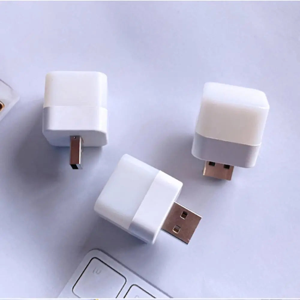 1pc Mini USB Night Light Bulb Warm White Eye Protection Book Reading Light USB Plug PC Mobile Power Charging LED Lighting Tool