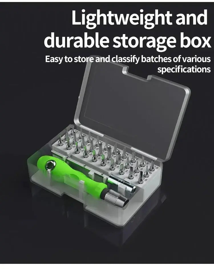 Mini jeu de tournevis de précision 32 en 1, embouts cruciformes magnétiques, kit d'outils de réparation multifonctions pour téléphones, montres, lunettes, PC