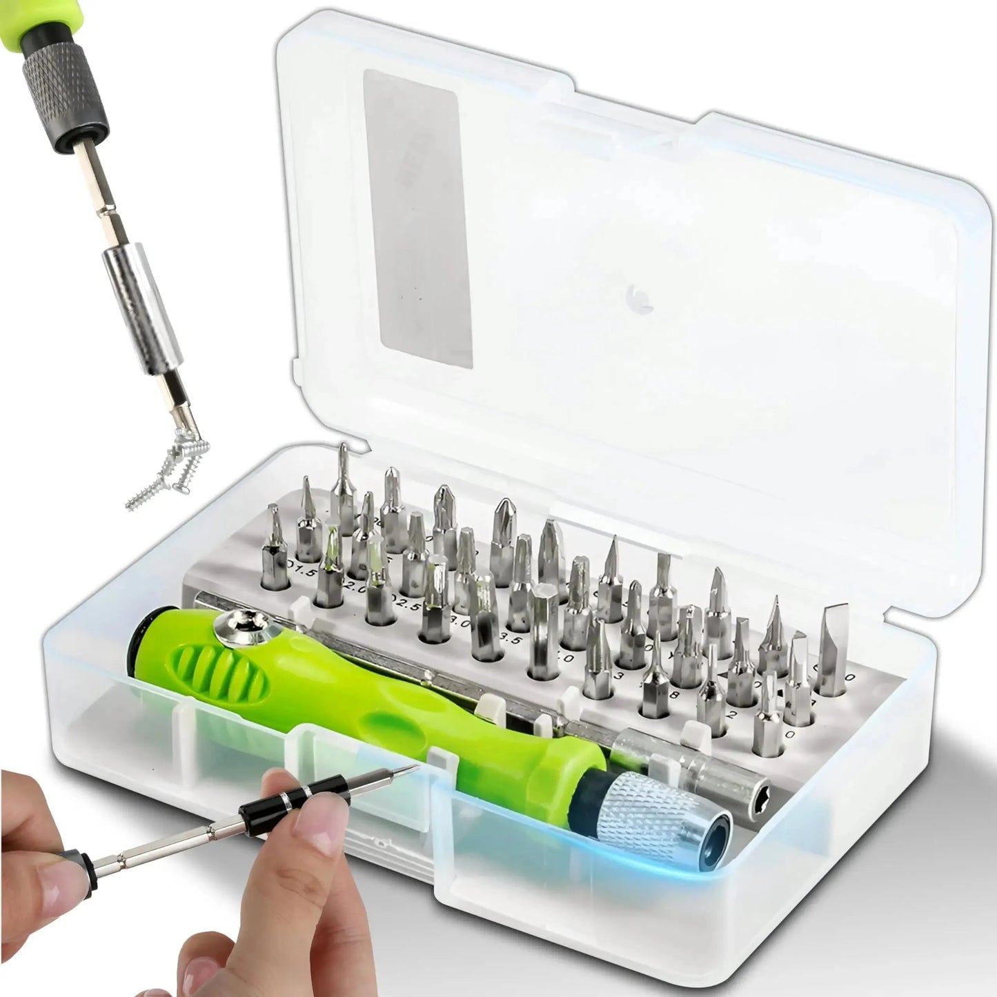 Mini jeu de tournevis de précision 32 en 1, embouts cruciformes magnétiques, kit d'outils de réparation multifonctions pour téléphones, montres, lunettes, PC