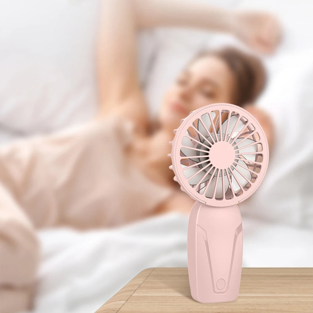 Petit ventilateur portable en ABS, léger et mignon, rechargeable par USB, idéal pour les déplacements