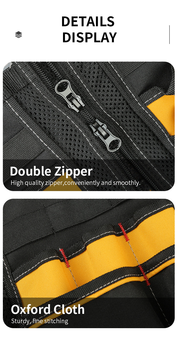 Gilet de travail réfléchissant haute visibilité - Durable avec poches à outils pour électriciens - Assure une sécurité optimale sur le chantier