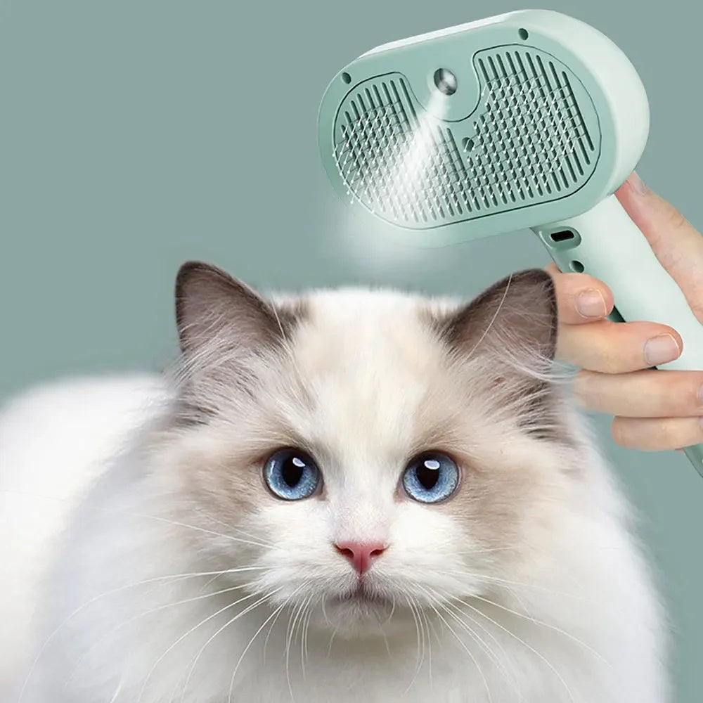 Peigne à cheveux pour animaux de compagnie, brosse de nettoyage pour poils d'animaux, toilettage pour chats, accessoires pour chiens, outils de démêlage, brumisateur d'eau, humidificateur, peigne, fournitures pour animaux de compagnie