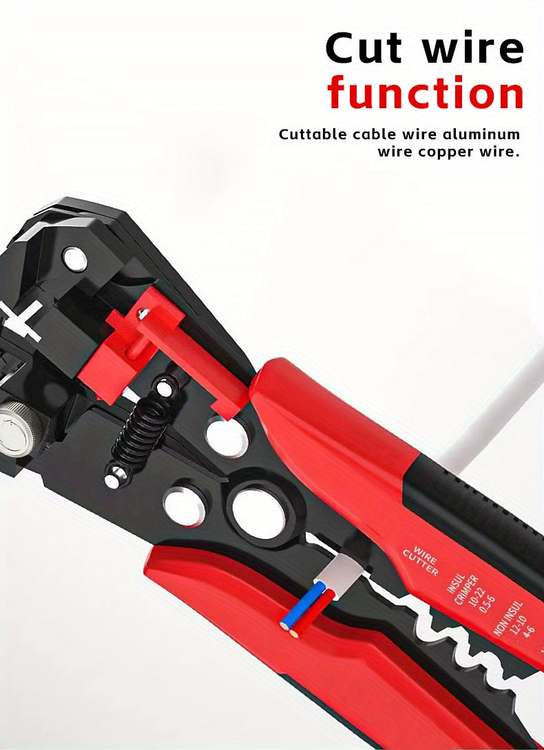 1pc Ultimate Automatic Wire Stripper - Precision Multifunction Tool for Safe & Effortless Electrical Wire Stripping, Cutting & Crimping - Perfect for DIYers & Electricians