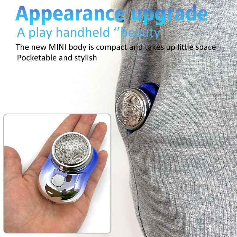 Mini rasoir portable sans fil rechargeable par USB, rasoir électrique pour le visage, humide et sec, indolore, petite taille, pour hommes