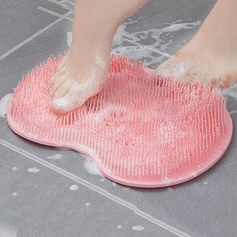 Brosse de douche massante antidérapante avec coussin exfoliant – Améliore la circulation et nettoie les pieds – Accessoires de salle de bain