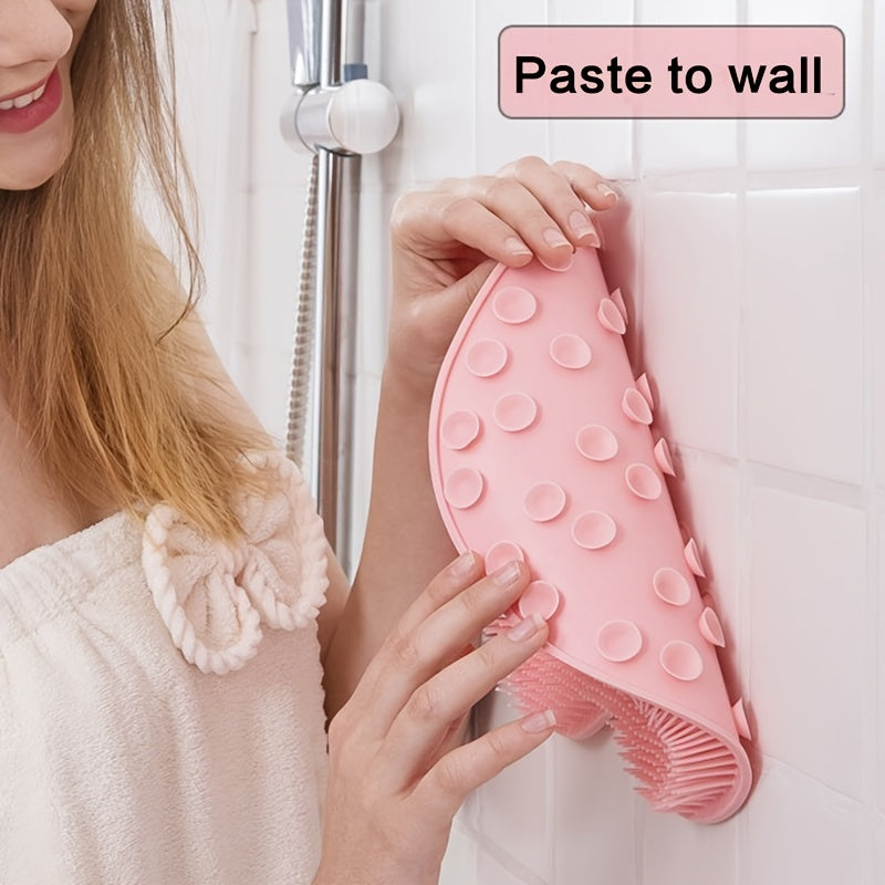 Brosse de douche massante antidérapante avec coussin exfoliant – Améliore la circulation et nettoie les pieds – Accessoires de salle de bain