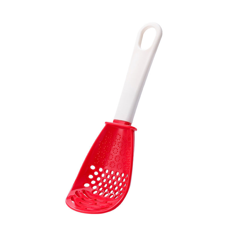 Cuillère à fente multifonctionnelle pour broyer et cuisiner, pour écraser les aliments auxiliaires, le gingembre, l'ail, les pommes de terre, les sautés, les spatules, les ustensiles de cuisine